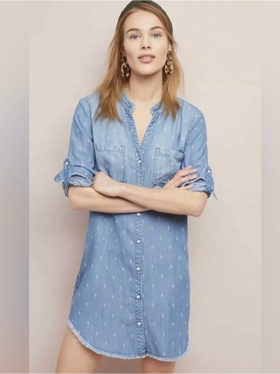 cloth & stone Dresses & Skirts - Cloth & Stone MaryLou Chambray Shirt Dress size Small Petite